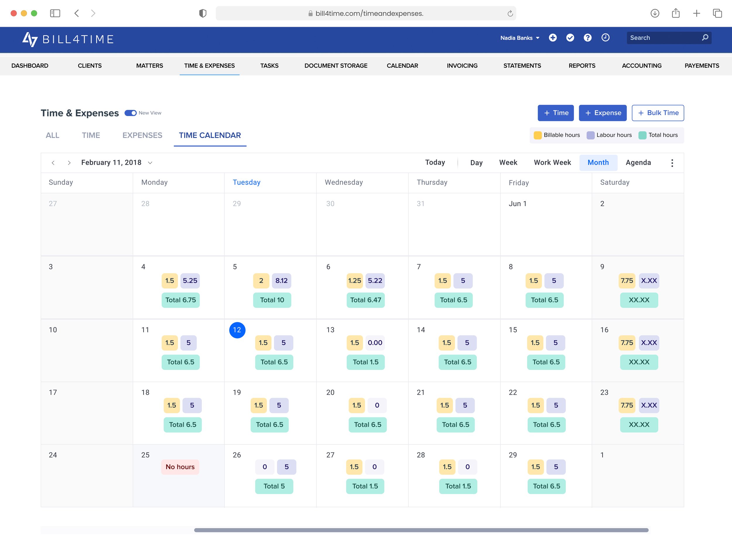 Iteration 2 - Time Calendar View
