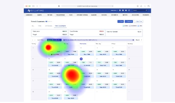 Usability Test B - Time and Expenses results from Maze