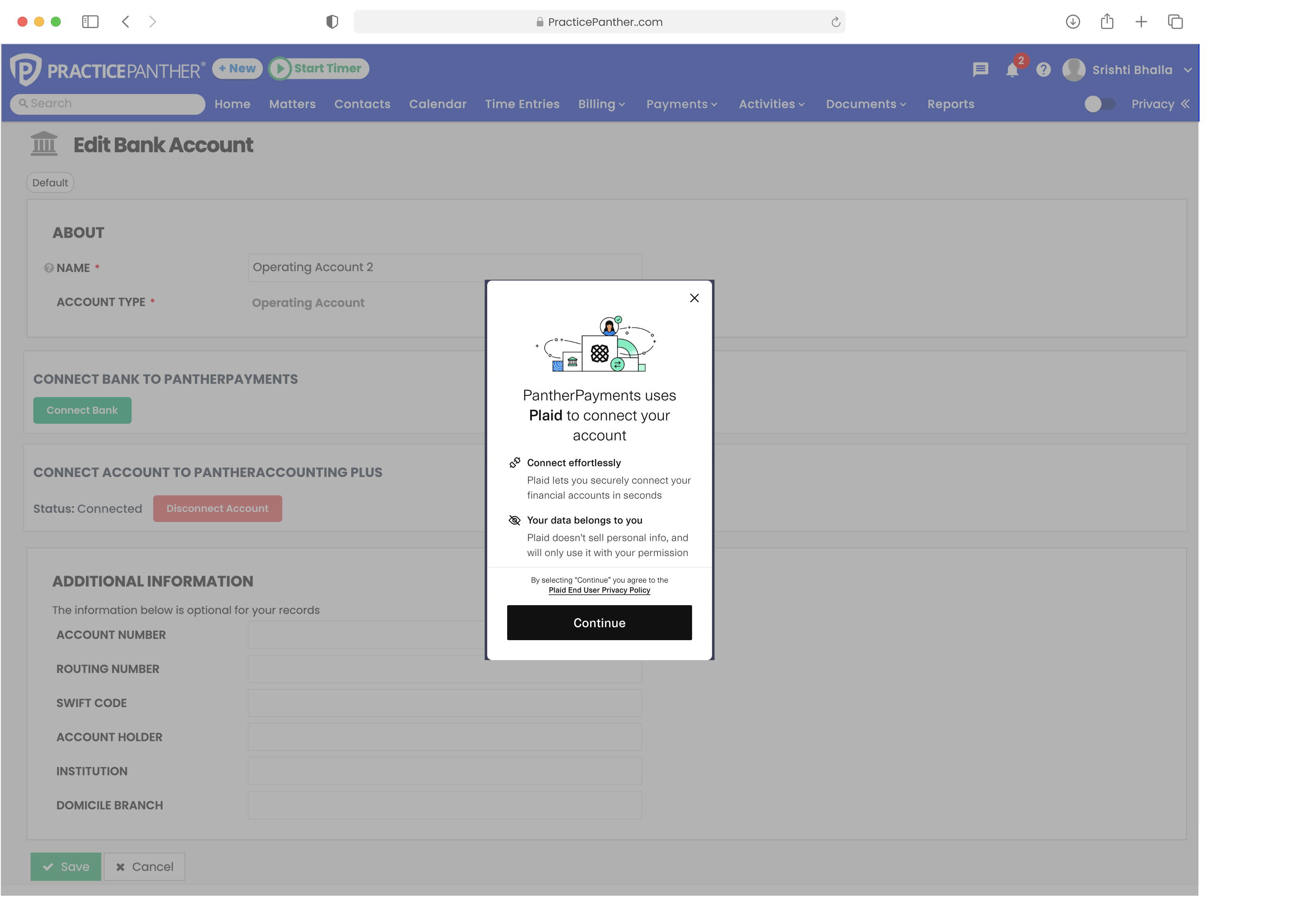 Plaid OAuth consent screen building trust